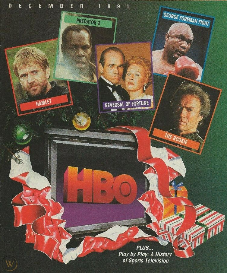 HBO magazine side cover  December 1991