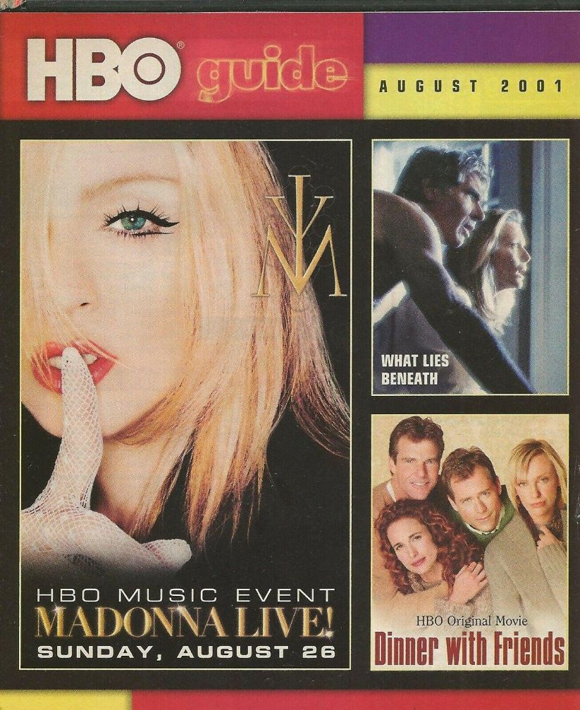 HBO magazine side cover  August 2001