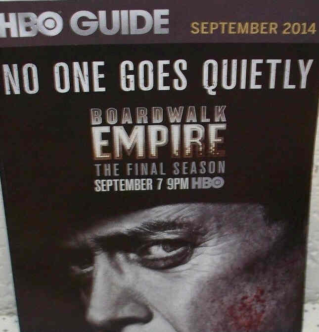 HBO magazine side cover September 2014