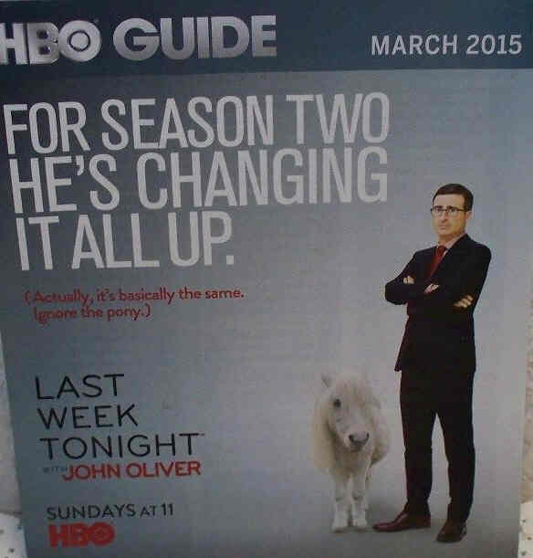 HBO magazine side cover March 2015