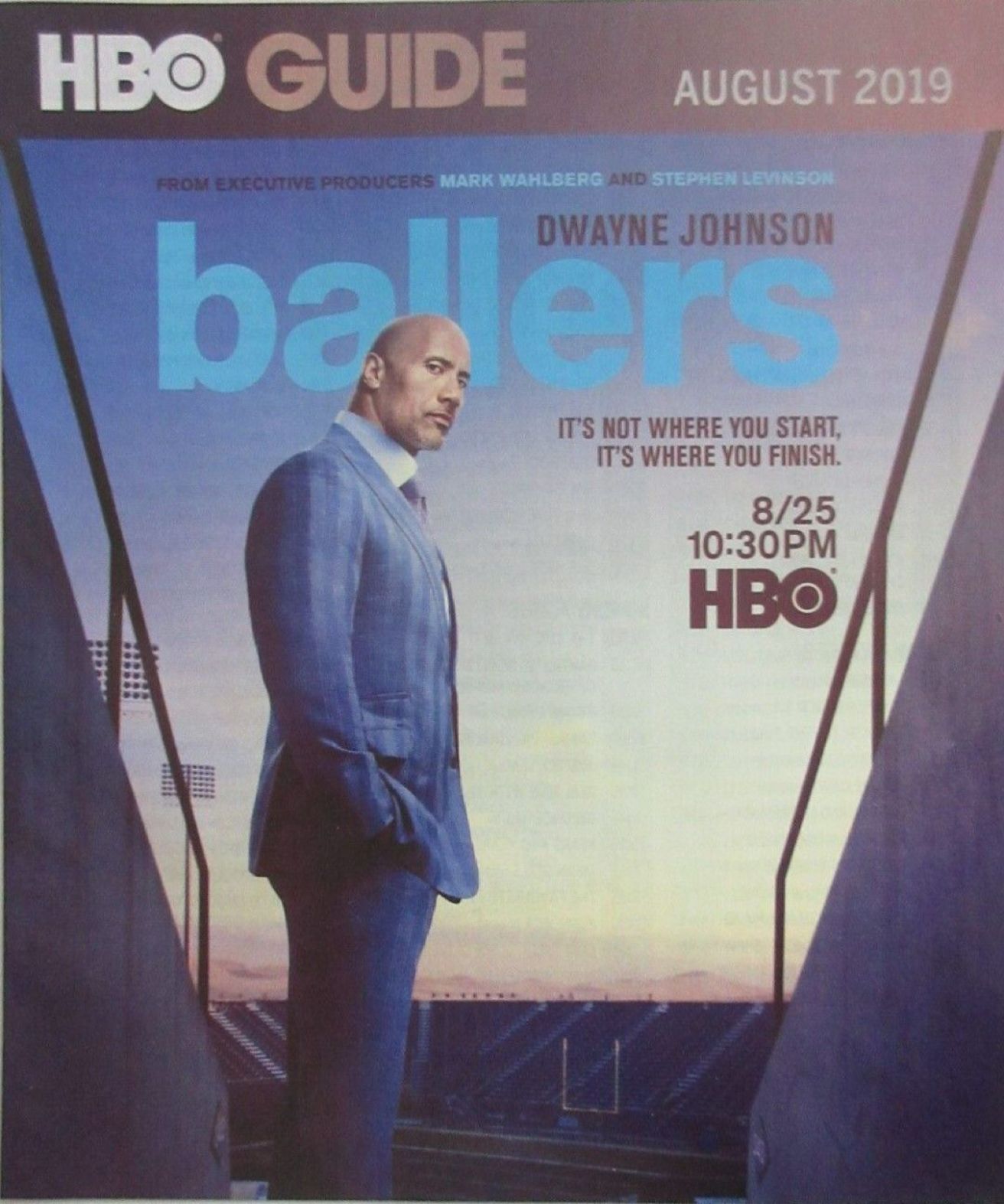 HBO magazine side cover  August 2019