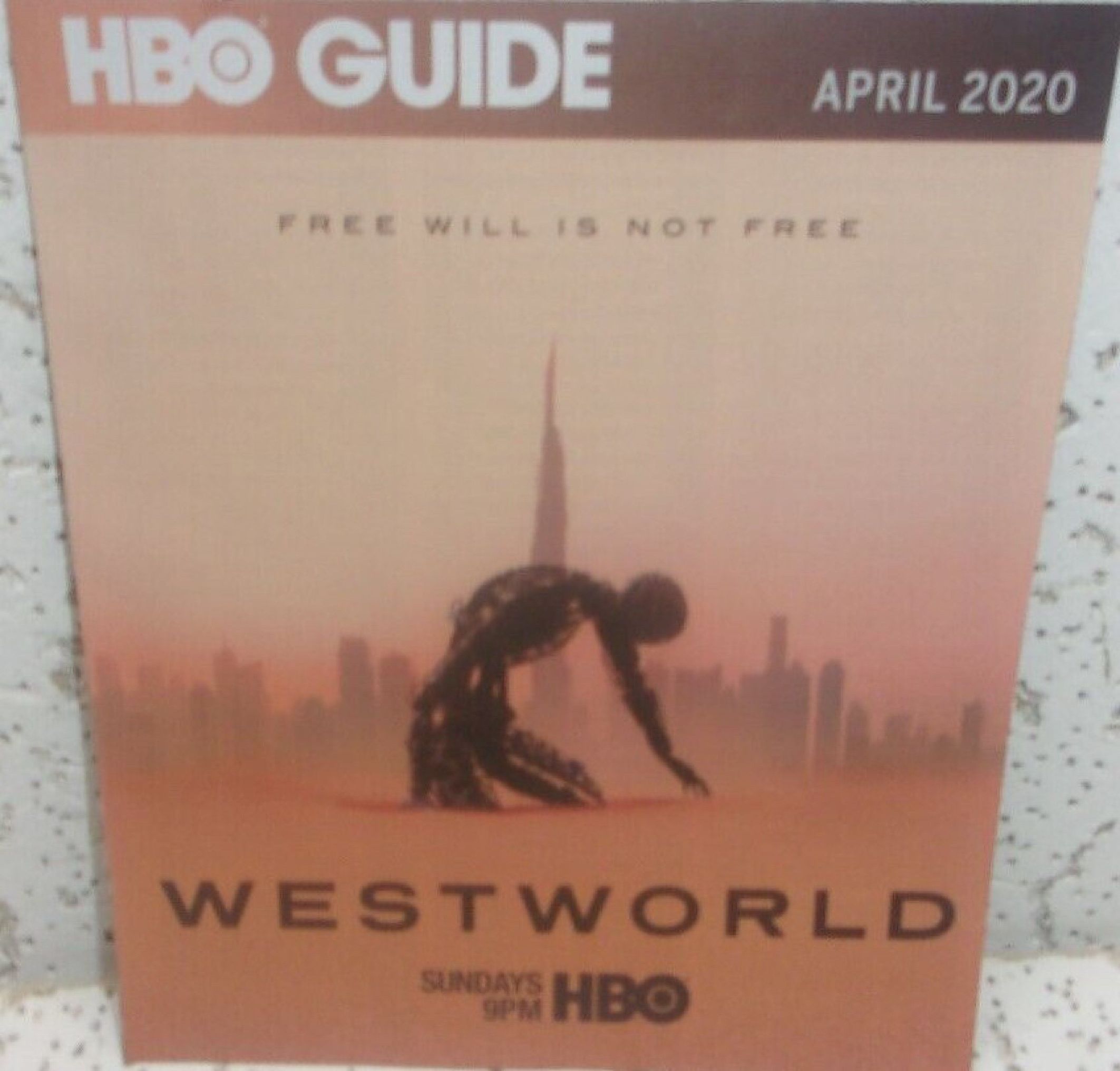 HBO magazine side cover  April 2020
