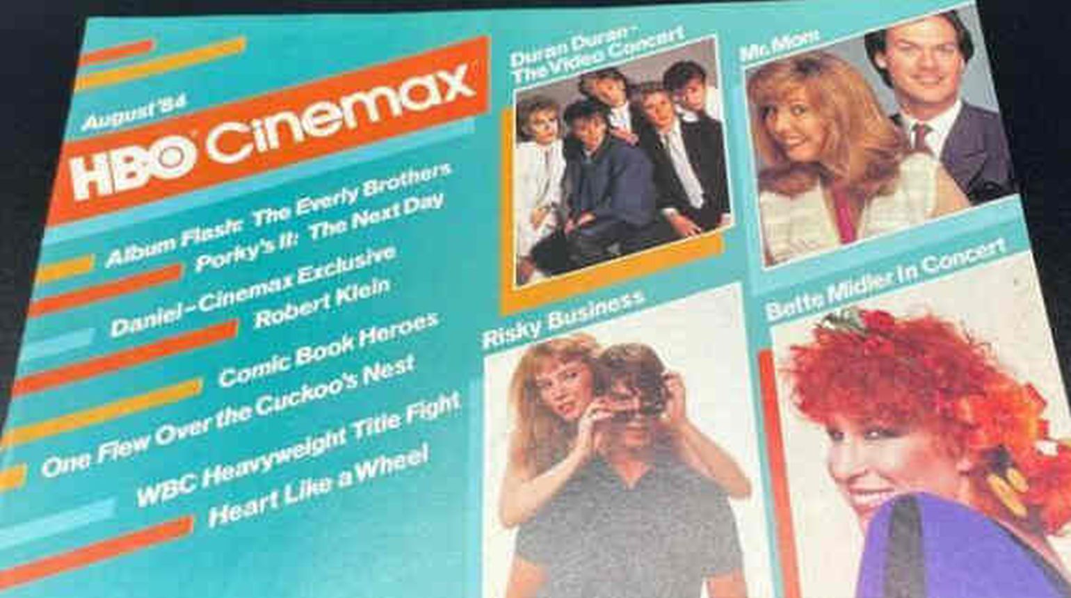 HBO CINEMAX magazine side cover  August 1984