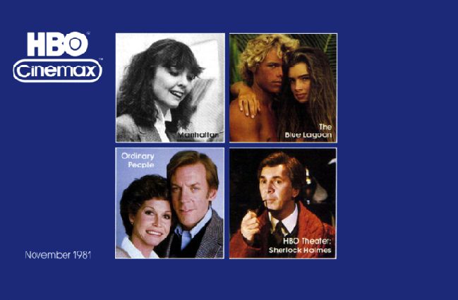 HBO CINEMAX magazine side cover  November 1981