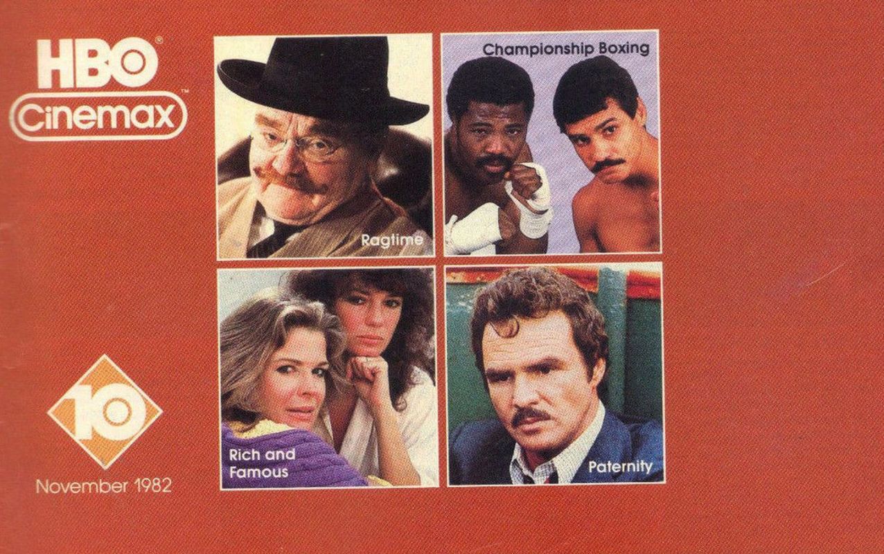 HBO CINEMAX magazine side cover  November 1982