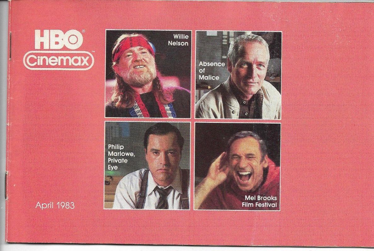 HBO CINEMAX magazine side cover  April 1983
