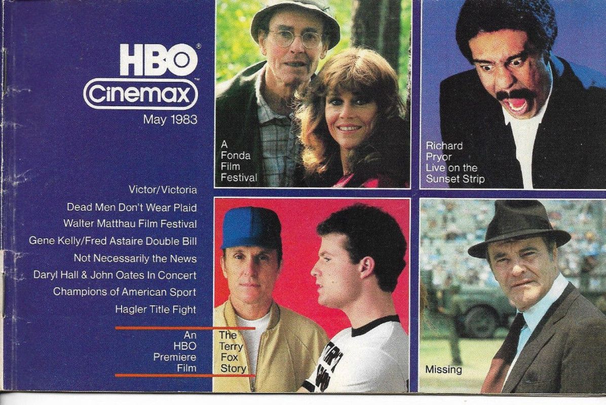 HBO CINEMAX magazine side cover  May 1983