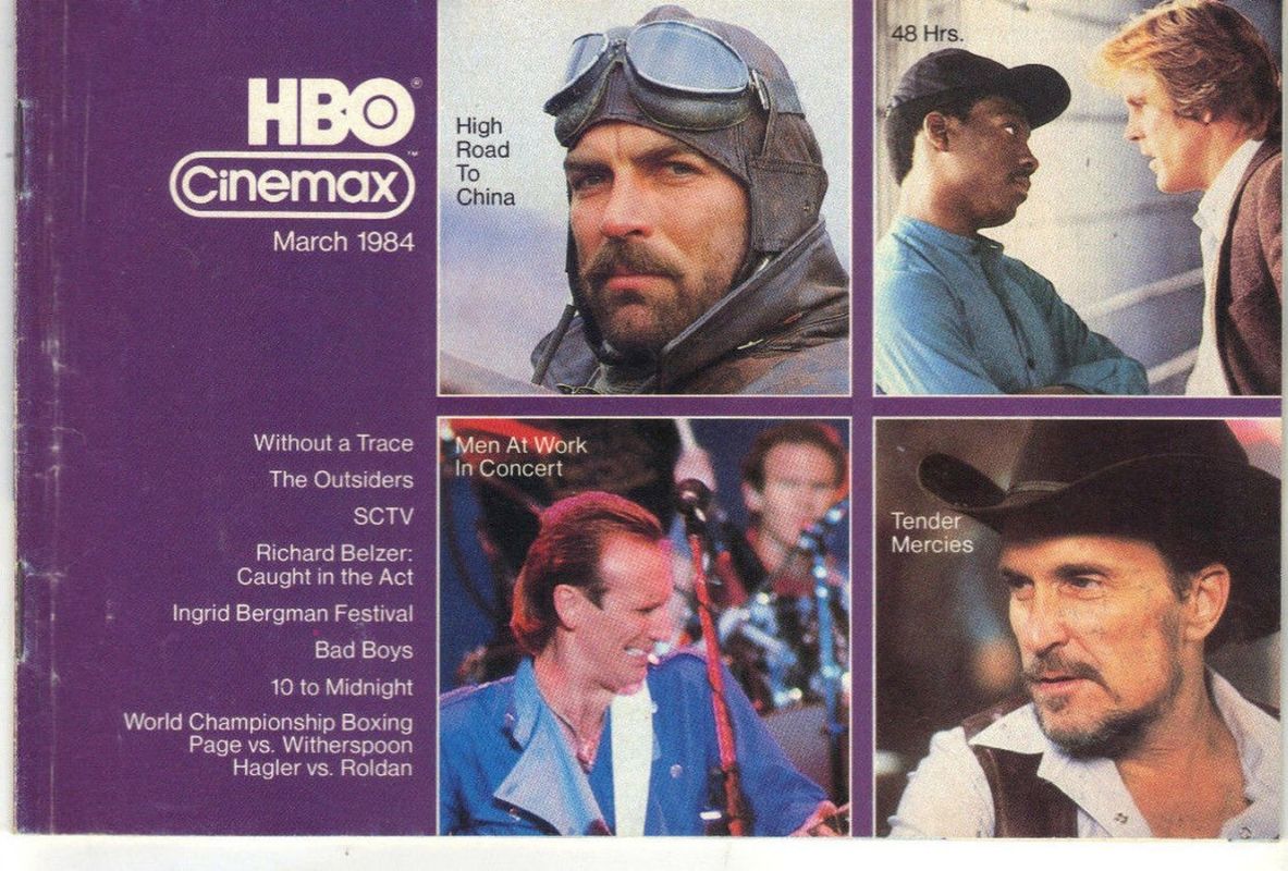 HBO CINEMAX magazine side cover  March 1984