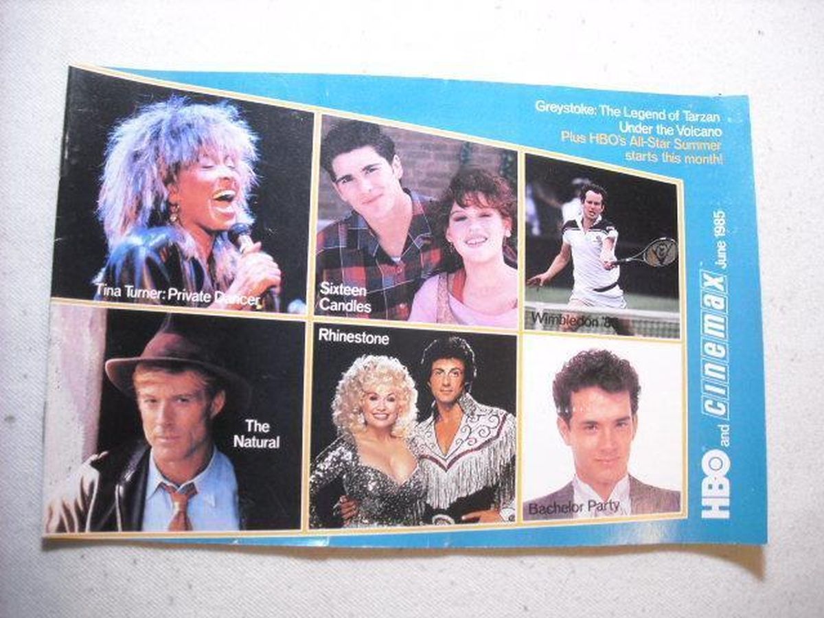 HBO CINEMAX magazine side cover  June 1985