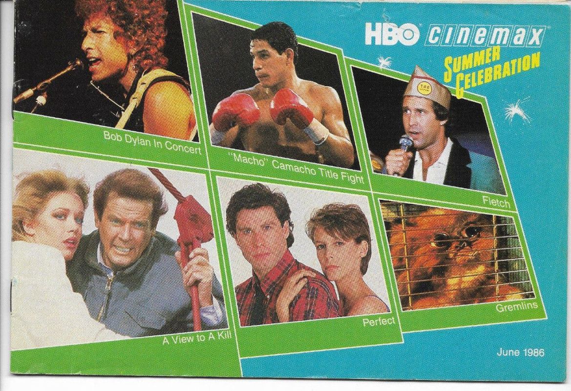 HBO CINEMAX magazine side cover  June 1986