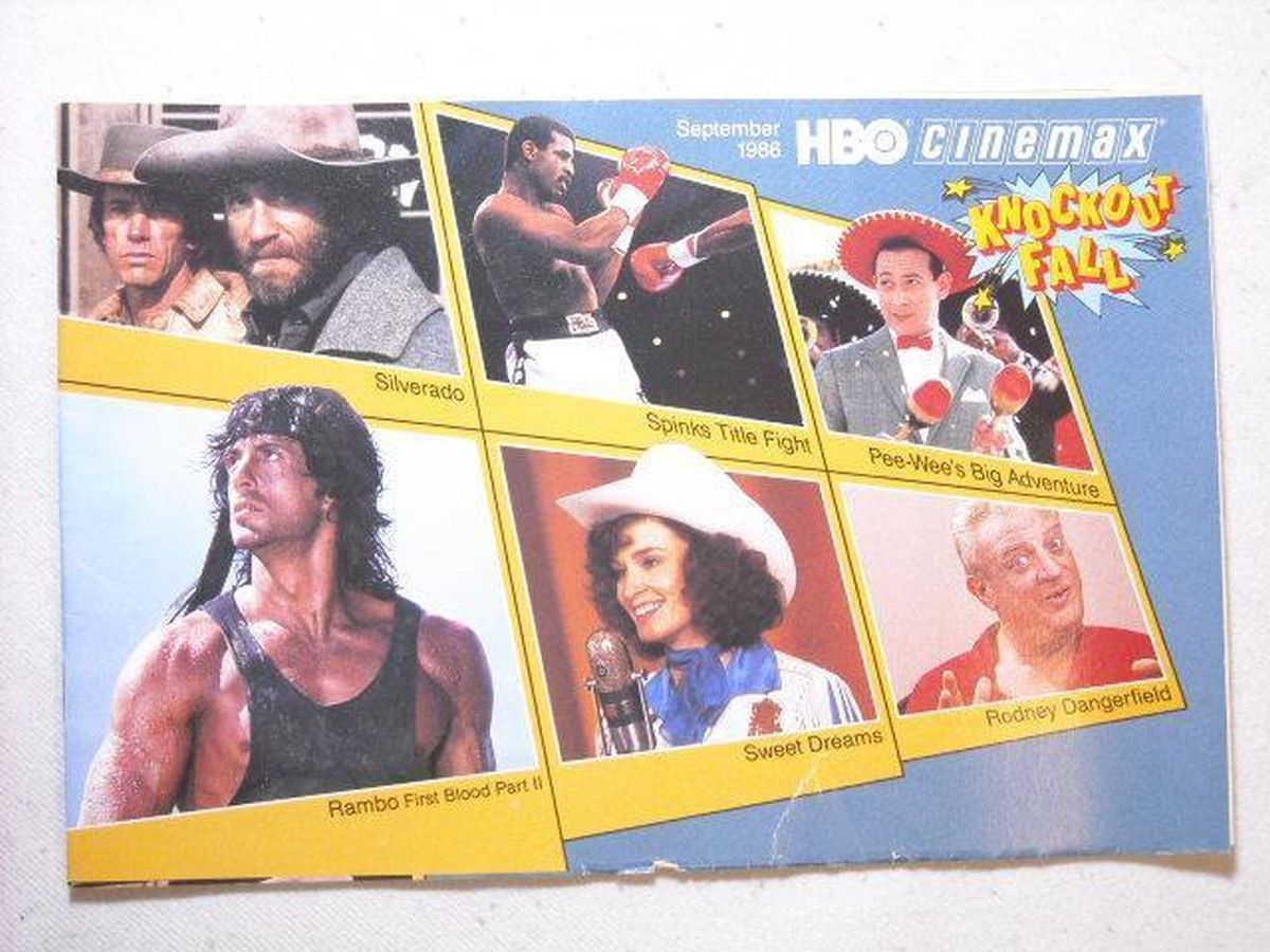 HBO CINEMAX magazine side cover  September 1986