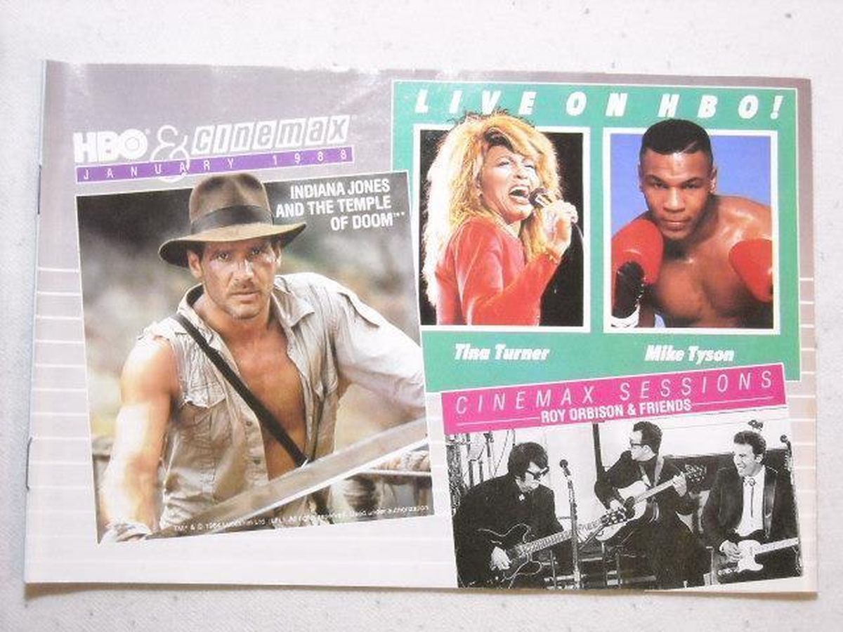HBO CINEMAX magazine side cover  January 1988