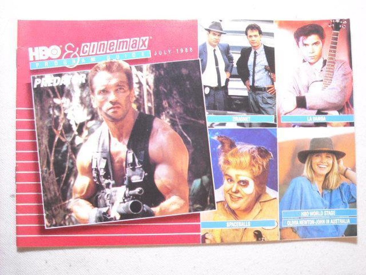 HBO CINEMAX magazine side cover  July 1988