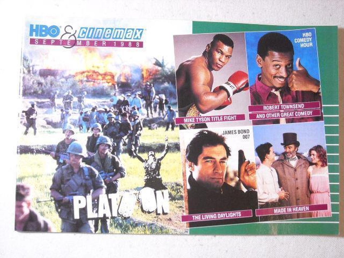 HBO CINEMAX magazine side cover  September 1988