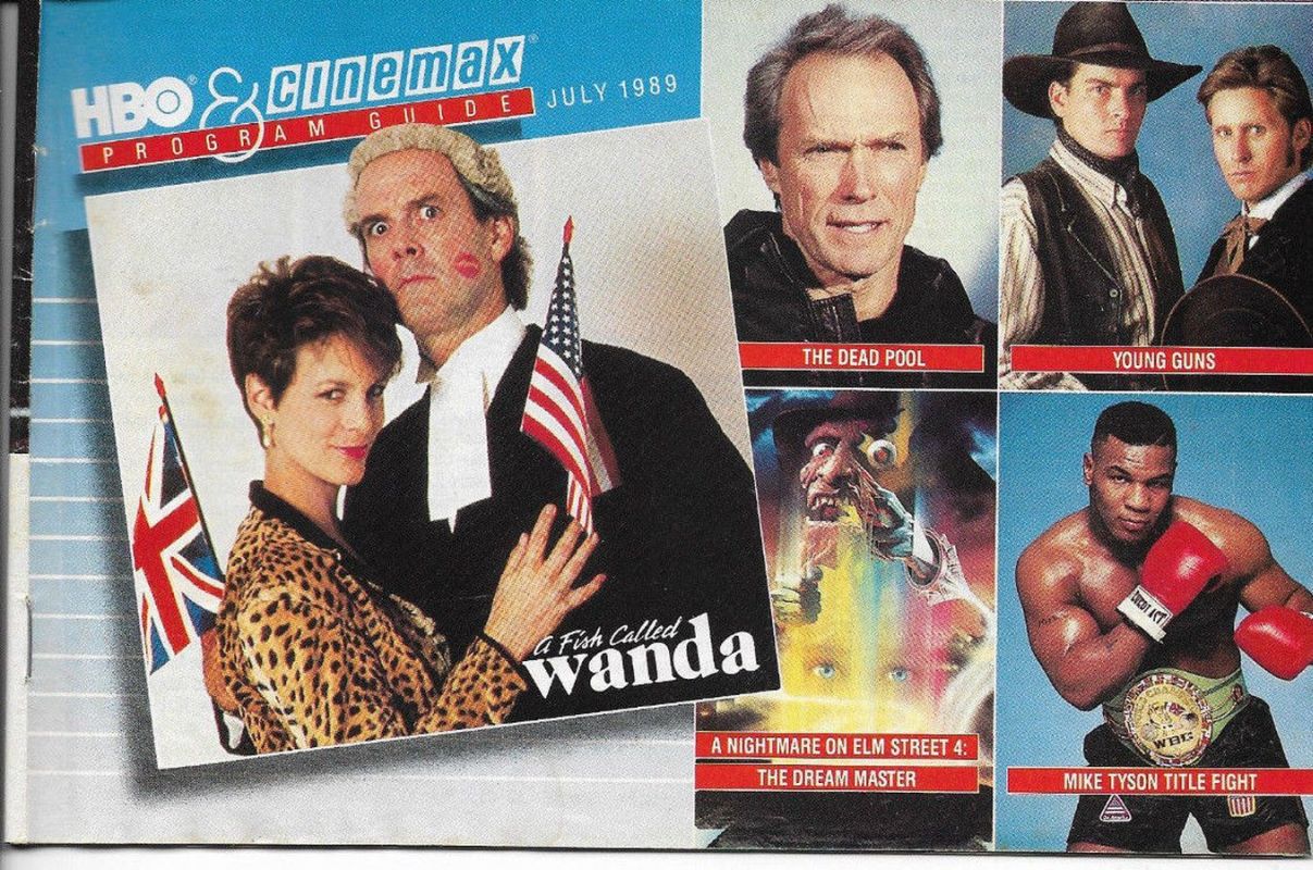 HBO CINEMAX magazine side cover  July 1989