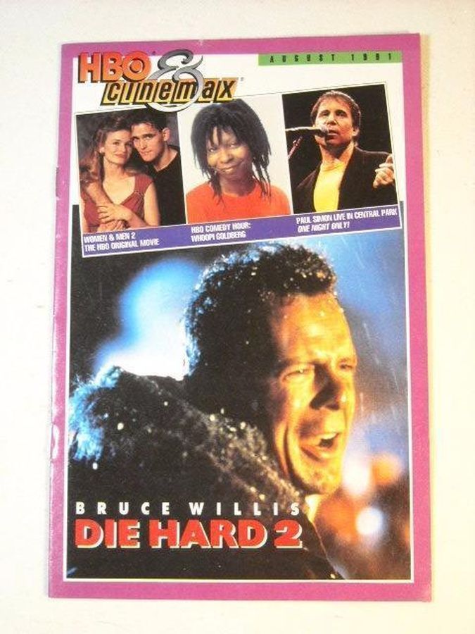 HBO CINEMAX magazine side cover  August 1991