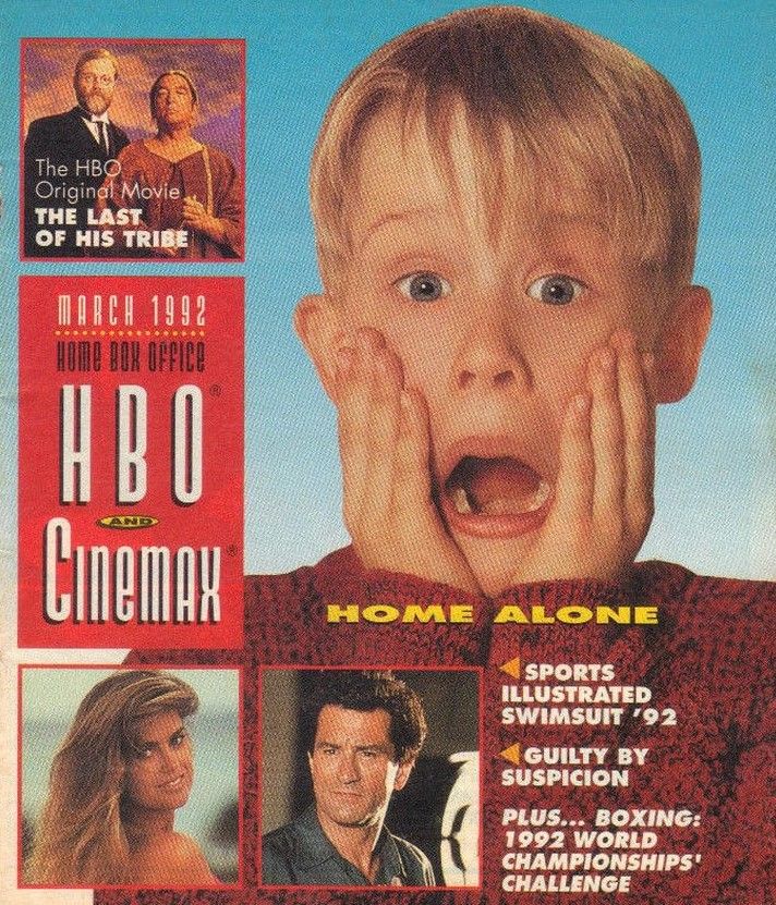 HBO CINEMAX magazine side cover  March 1992