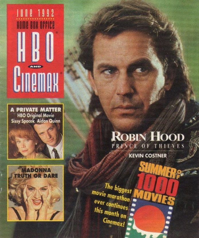 HBO CINEMAX magazine side cover  June 1992