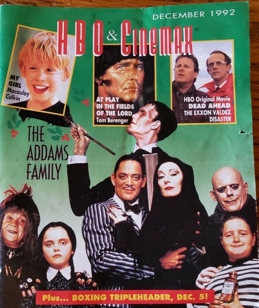 HBO CINEMAX magazine side cover  December 1992