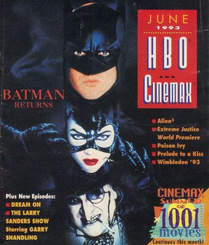 HBO CINEMAX magazine side cover  June 1993