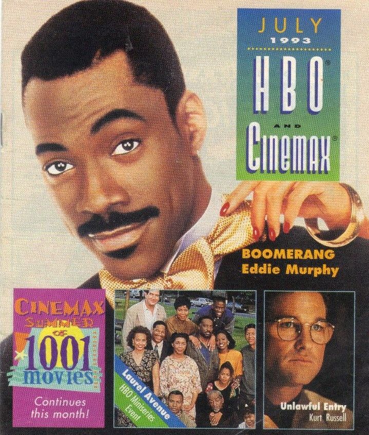 HBO CINEMAX magazine side cover  July 1993