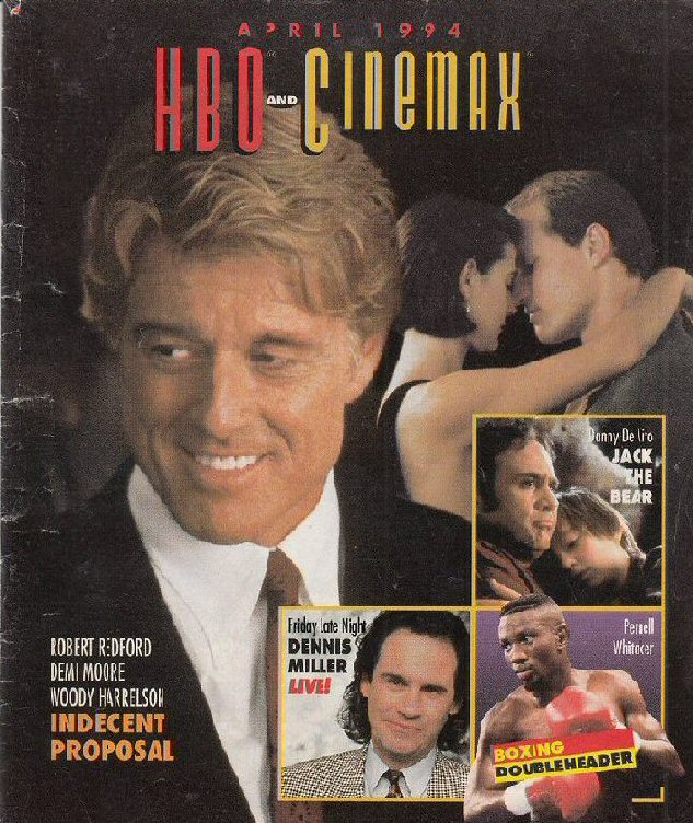 HBO CINEMAX magazine side cover  April 1994