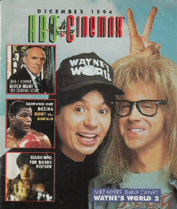HBO CINEMAX magazine side cover  December 1994