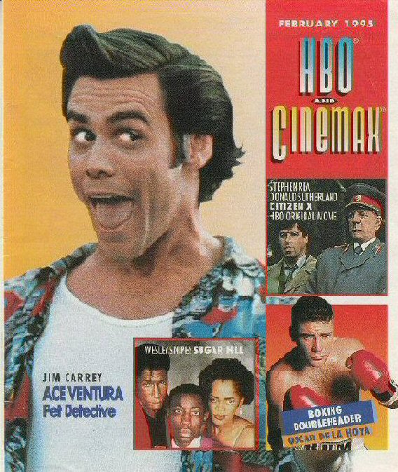 HBO CINEMAX magazine side cover  February 1995