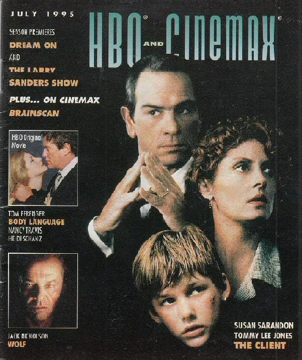 HBO CINEMAX magazine side cover  July 1995