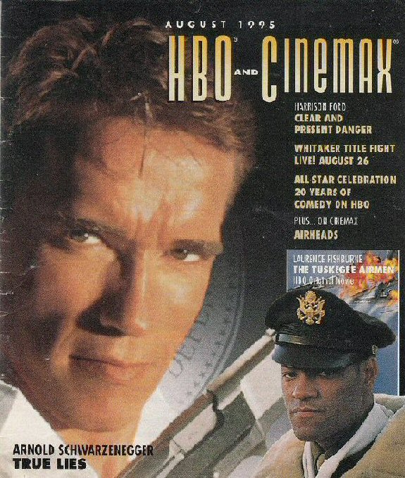 HBO CINEMAX magazine side cover  August 1995