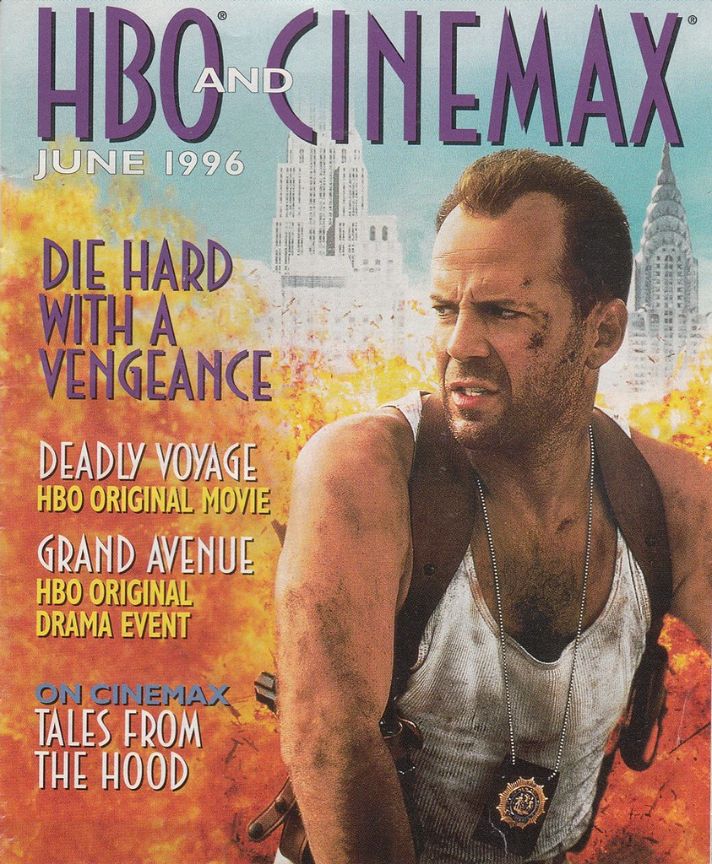 HBO CINEMAX magazine side cover  June 1996