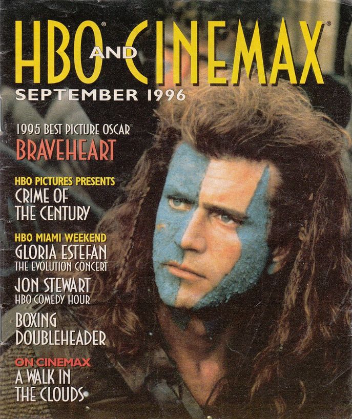 HBO CINEMAX magazine side cover  September 1996