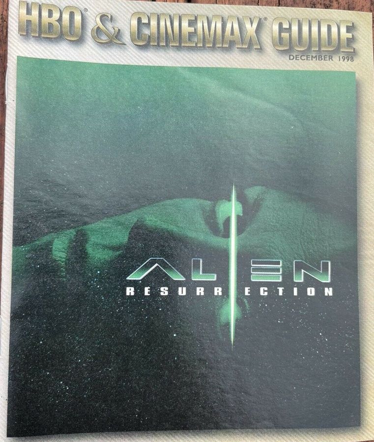 HBO CINEMAX magazine side cover  December 1998