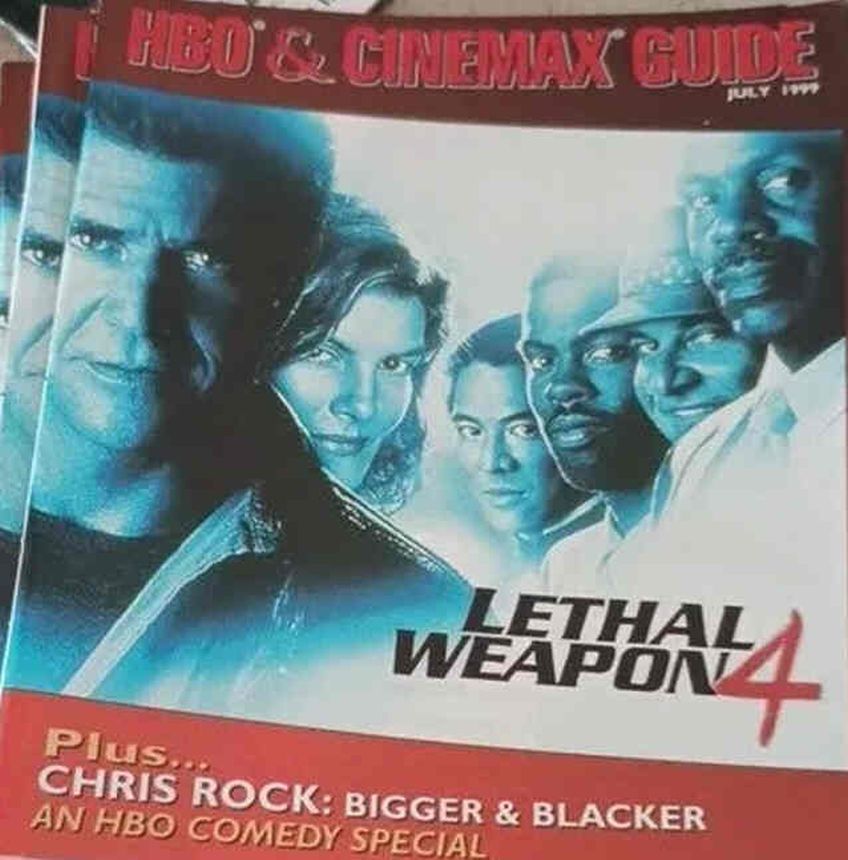 HBO CINEMAX magazine side cover  July 1999