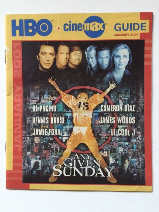 HBO CINEMAX magazine side cover  January 2001