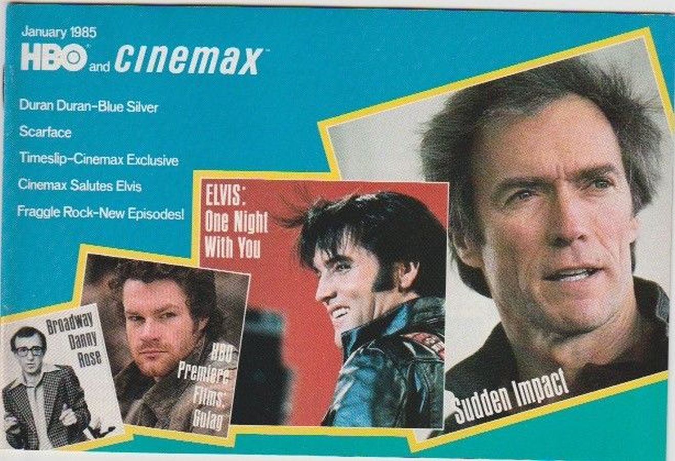 HBO CINEMAX magazine side cover  January 1985