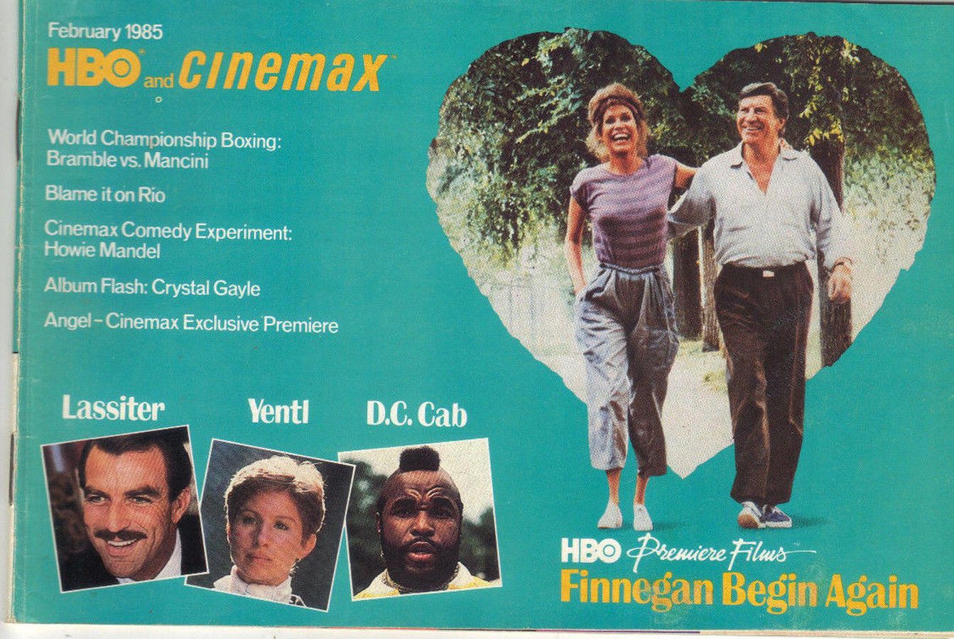 HBO CINEMAX magazine side cover  February 1985