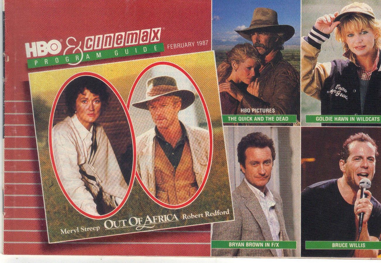 HBO CINEMAX magazine side cover  February 1987
