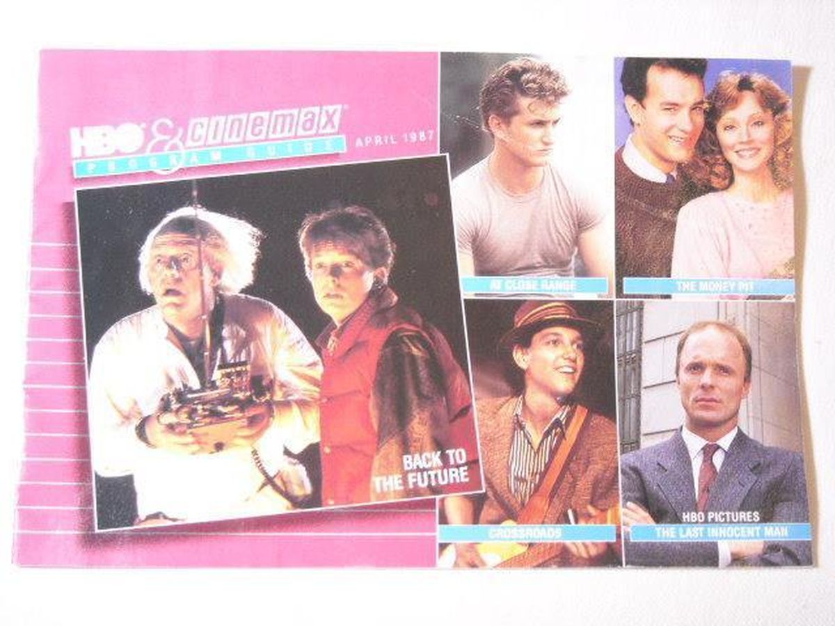 HBO CINEMAX magazine side cover  April 1987