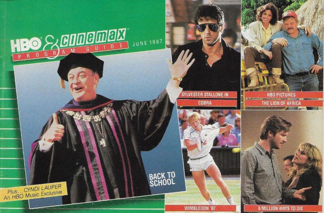 HBO CINEMAX magazine side cover  June 1987