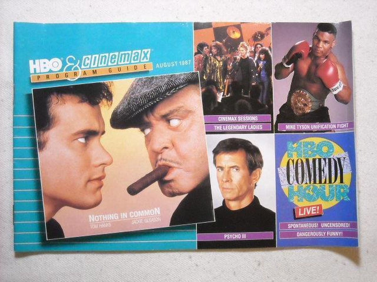 HBO CINEMAX magazine side cover  August 1987