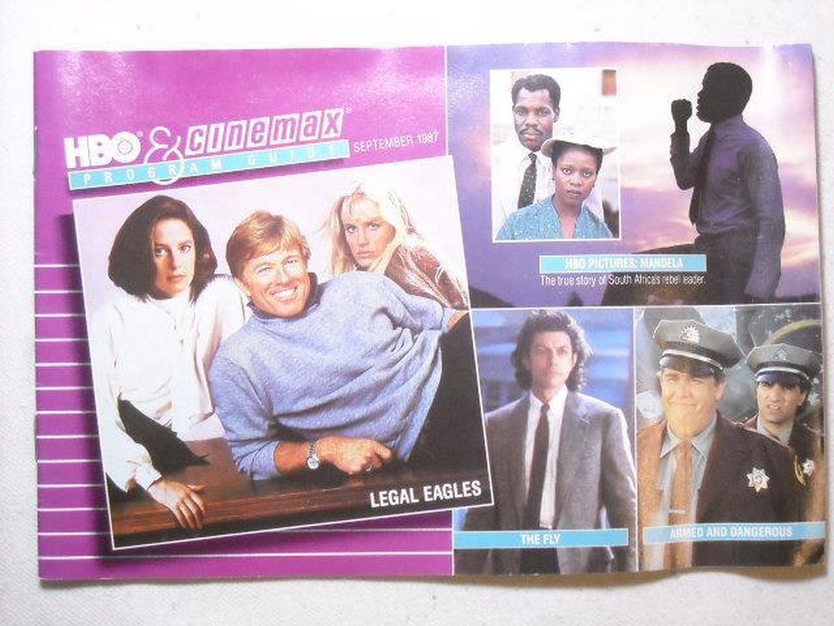 HBO CINEMAX magazine side cover  September 1987