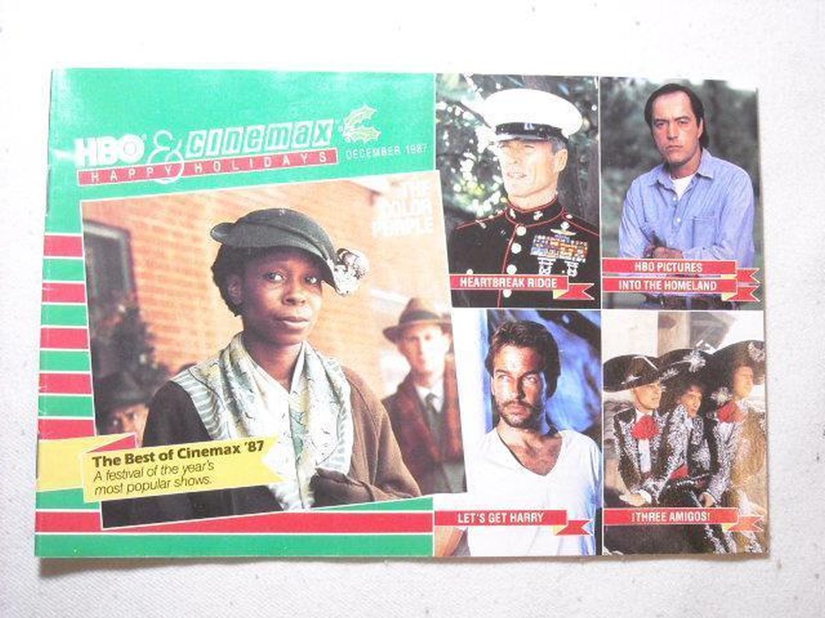 HBO CINEMAX magazine side cover  December 1987