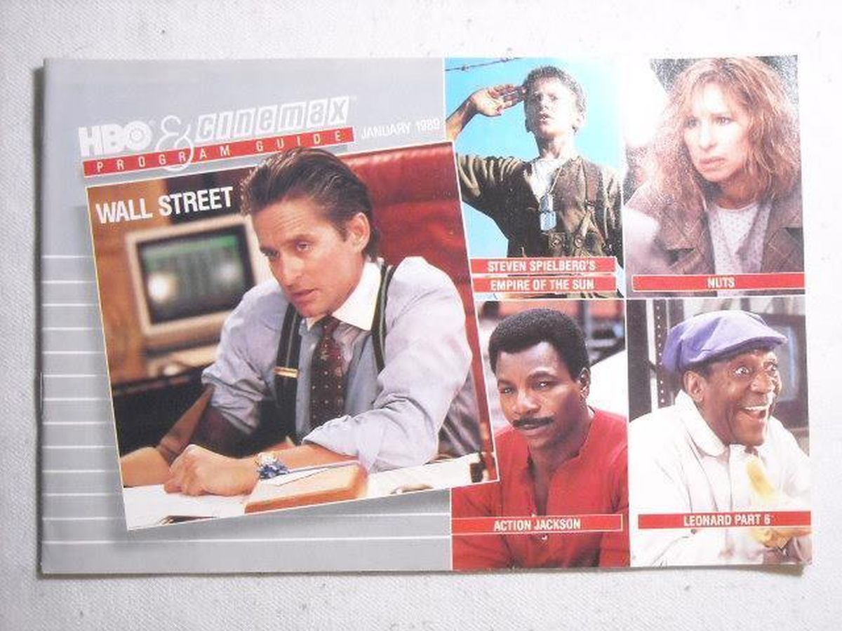 HBO CINEMAX magazine side cover  January 1989