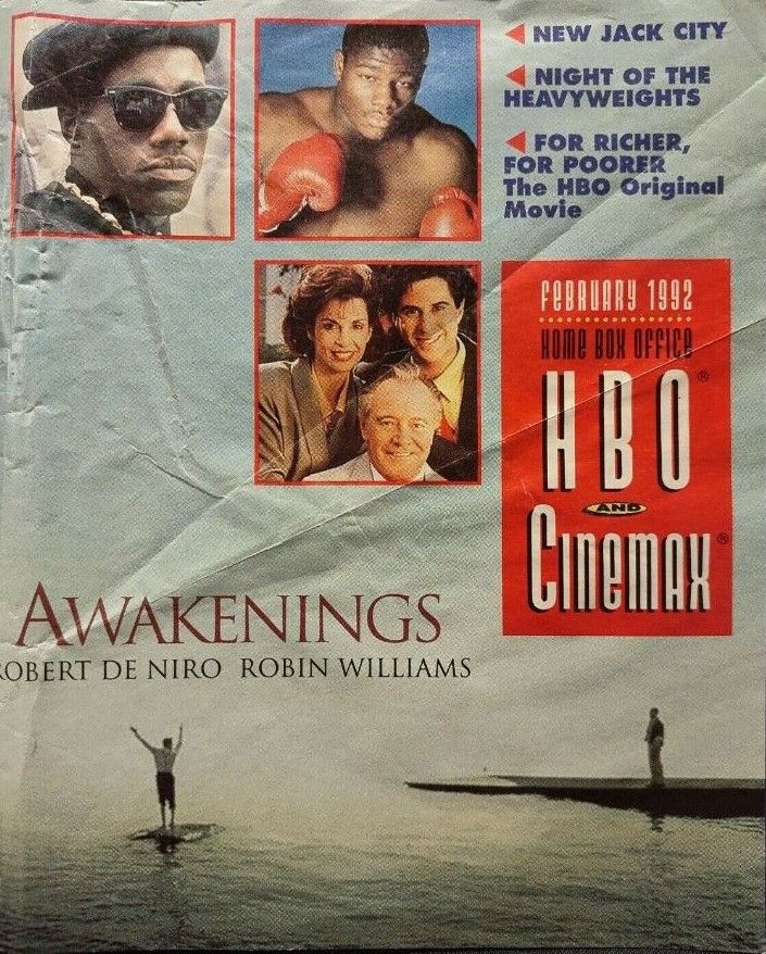 HBO CINEMAX magazine side cover  February 1992