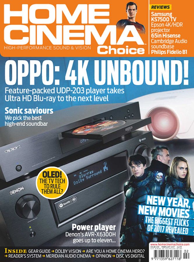 HOME CINEMA CHOICE magazine side cover Issue 270 March 2017