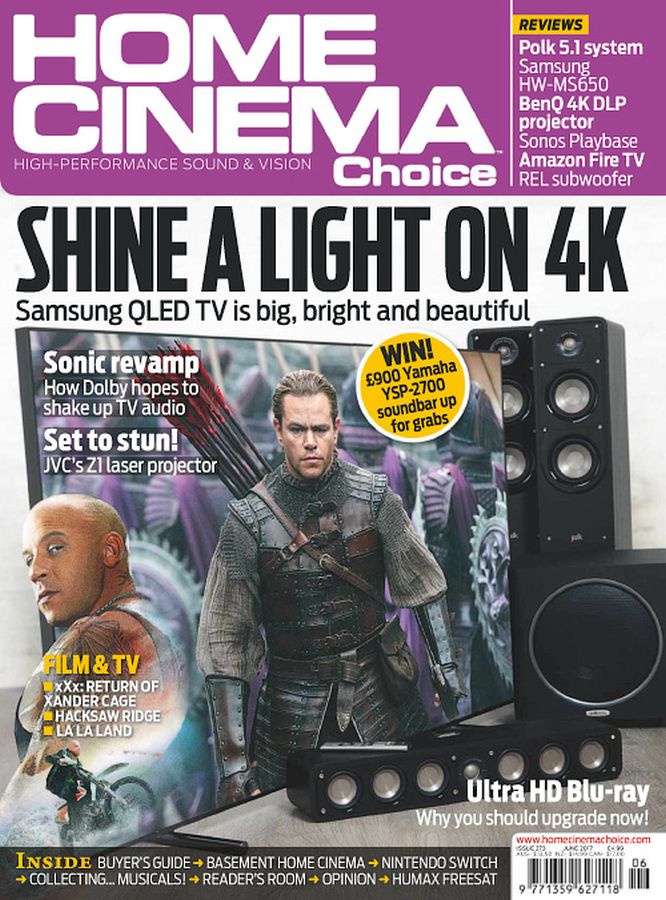 HOME CINEMA CHOICE magazine side cover Issue 273 June 2017