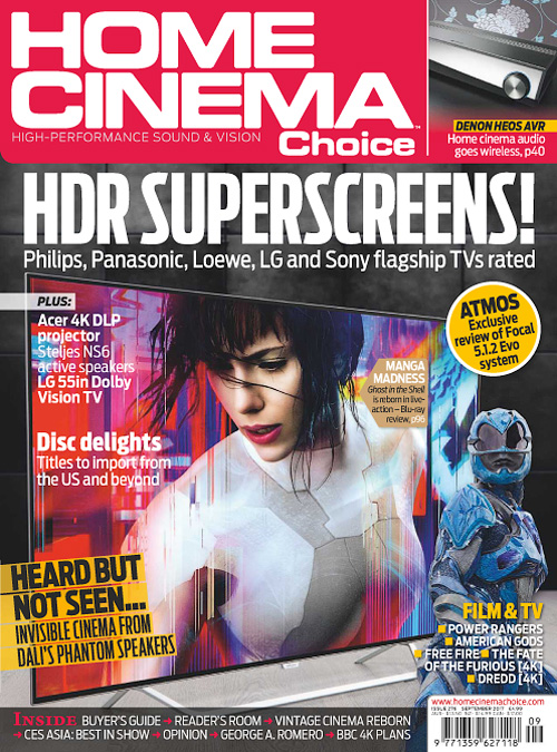 HOME CINEMA CHOICE magazine side cover Issue 276 September 2017
