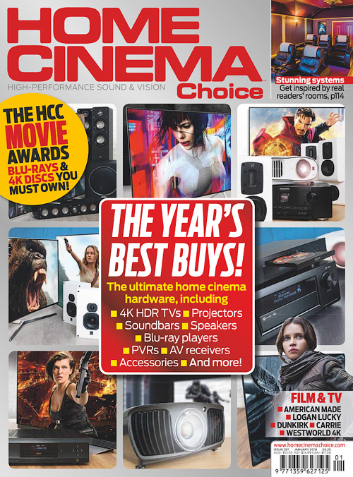 HOME CINEMA CHOICE magazine side cover Issue 281  January 2018