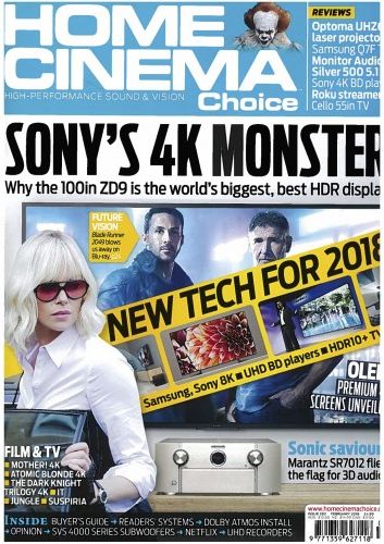 HOME CINEMA CHOICE magazine side cover Issue 282  February 2018